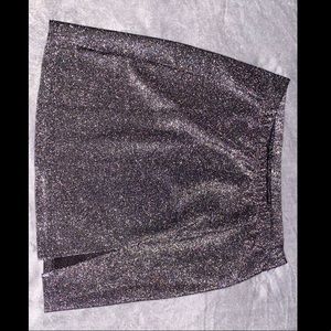 Silver sparkly skirt